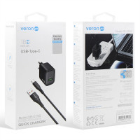 Зарядний пристрій Home Charger 18 W 1U USB C Cable (1m) Veron VR-C15Q, фото 1