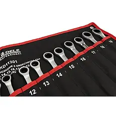 Набір ріжково-накидних ключів Kraft&Dele KD11301 8-19 мм, 12 шт., фото 3