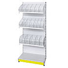 Кондитерський стелаж 1600*600 мм ТИП 11, стелаж приставний торговий, стелаж торговий зі скляними відділами, стелаж для кондитерки, фото 7