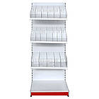 Кондитерський стелаж 1600*600 мм ТИП 11, стелаж приставний торговий, стелаж торговий зі скляними відділами, стелаж для кондитерки, фото 8