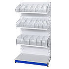 Кондитерський стелаж 1600*950 мм ТИП 11, стелаж приставний торговий, стелаж торговий зі скляними відділами, стелаж для кондитерки, фото 7