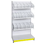 Кондитерський стелаж 1600*950 мм ТИП 11, стелаж приставний торговий, стелаж торговий зі скляними відділами, стелаж для кондитерки, фото 2