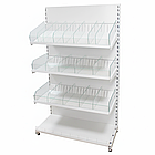 Кондитерський стелаж 1600*950 мм ТИП 11, стелаж приставний торговий, стелаж торговий зі скляними відділами, стелаж для кондитерки, фото 6