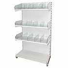 Кондитерський стелаж 1600*950 мм ТИП 11, стелаж приставний торговий, стелаж торговий зі скляними відділами, стелаж для кондитерки, фото 5