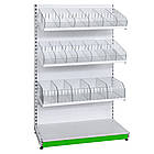 Кондитерський стелаж 1600*1200 мм ТИП 11, стелаж приставний торговий, стелаж торговий зі скляними відділами, стелаж для кондитерки, фото 6