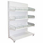 Кондитерський стелаж 1600*1200 мм ТИП 11, стелаж приставний торговий, стелаж торговий зі скляними відділами, стелаж для кондитерки, фото 4