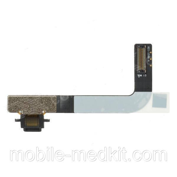 Шлейф iPad 4 конектора зарядки, з компонентами, black, фото 1