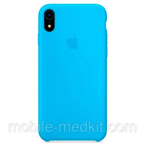 Silicone case for iPhone XR (36) Blue Cobalt (закритий низ), фото 1