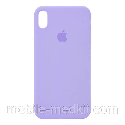 Silicone case for iPhone X/ XS ( 5) lilac (закритий низ), фото 1
