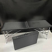 Стартовий набір косметолога "Економ" чорний: Кушетка косметологічна , Стілець без спинки, Етажерка для майстра, фото 3