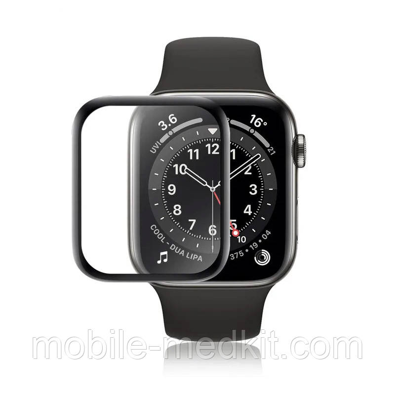 Захисна плівка Apple Watch 49 mm (0.2 мм, 3D чёрная) Polycarbone, фото 1