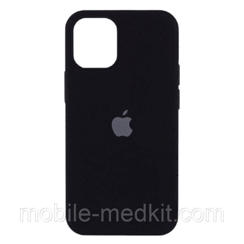 Silicone case for iPhone 11 (18) black (закритий низ), фото 1