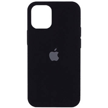 Silicone case for iPhone 15 Pro (18) black (закритий низ)