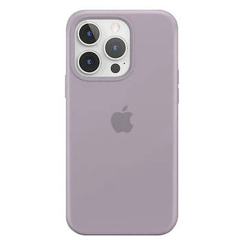 Silicone case for iPhone 13 Pro Max (28) lavender grey (закритий низ)