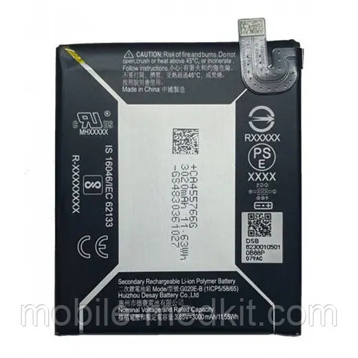 АКБ Google Pixel 3A/ Pixel 3 Lite (G020E- B) (AAAA) без лого, фото 1