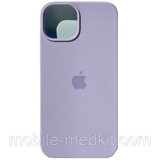 Silicone case for iPhone 15 Pro ( 5) lilac (закритий низ), фото 1