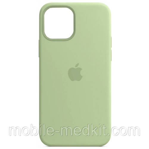 Silicone case for iPhone 13 Pro Max ( 1) mint (закритий низ), фото 1