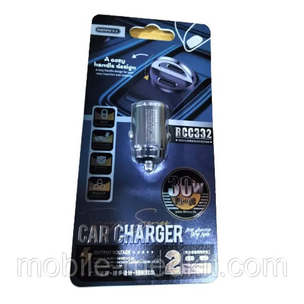 АЗП Remax RCC- 332 Tanya Pro Series 2 Type- C QC+PD 30W grey, фото 1