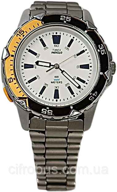 Наручний годинник Б/У Timex Indiglo Diver 100M Orange Black, фото 1