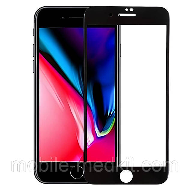 Скло iPhone 7/ 8/ SE 2020 4.7 (Karerte Anti- static, чорне) без упаковки, фото 1