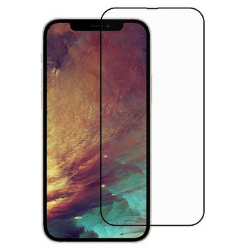 Скло iPhone 13 Pro Max/ iPhone 14 Plus 6.7 (0.3 мм, 4D ARC, чорне) Люкс