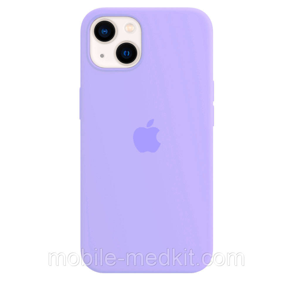 Silicone case for iPhone 14 ( 5) lilac (закритий низ), фото 1