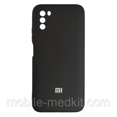 Чохол Xiaomi Poco M3 Silicone case (black), фото 1