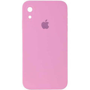 Silicone case for iPhone XR ( 6) light pink (закритий низ)