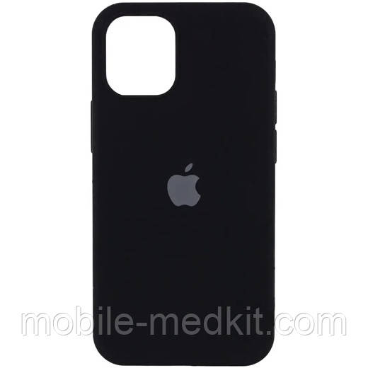 Silicone case for iPhone 15 Plus (18) black (закритий низ), фото 1