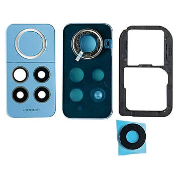 Скло камери Xiaomi Redmi Note 12 Pro 4G з рамкою blue