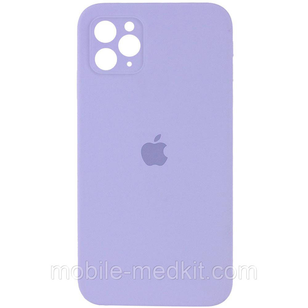 Silicone case for iPhone 11 Pro ( 5) lilac (квадратний) square side, фото 1