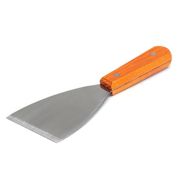Шпатель (скребок) металевий KINGROON 7.5*20cm для FDM 3D-принтерів, дерев'яна ручка (B01234), фото 1