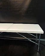 Стартовий набір косметолога "Стандарт" білий: Кушетка косметологічна , Стілець без спинки, Етажерка для майстра, фото 2