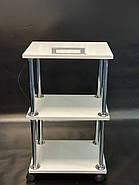 Стартовий набір косметолога "Стандарт" білий: Кушетка косметологічна , Стілець без спинки, Етажерка для майстра, фото 4