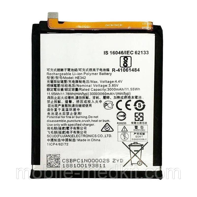 АКБ Nokia 7.1/ Nokia 5.1 Plus HE342 (AAAA), фото 1