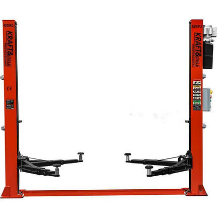 Двостійковий автопідйомник Kraft&Dele KD-KD5815 2,2 кВт 230 В 4200 кг підйомник для СТО, фото 1