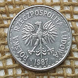 1 злотий 1987 року. Польща, фото 2