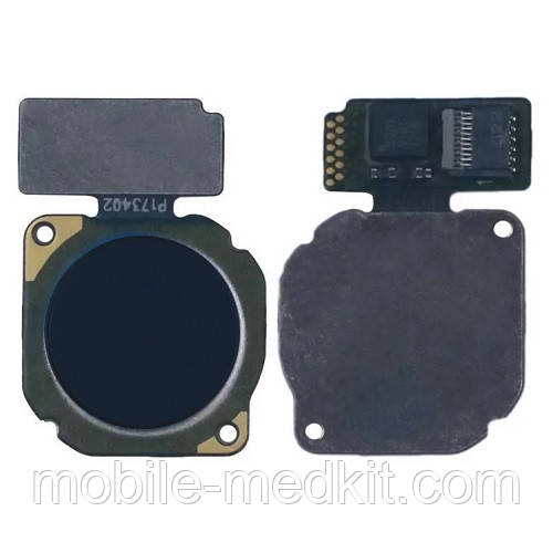 Шлейф Huawei P Smart 2019/ Honor 10 Lite зі сканером відбитку пальця black, фото 1