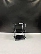 Стартовий набір косметолога "Комфорт" чорний: Кушетка косметологічна , Стілець без спинки, Етажерка для майстра, фото 3