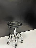 Стартовий набір косметолога "Комфорт" чорний: Кушетка косметологічна , Стілець без спинки, Етажерка для майстра, фото 4