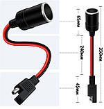 Гніздо прикурювача 12-24v 15А на SAE штекері, фото 2