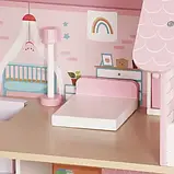 Великий дерев’яний ляльковий будиночок Kruzzel 26364 з меблями та LED-підсвіткою, 3 поверхи, 5 кімнат, фото 10