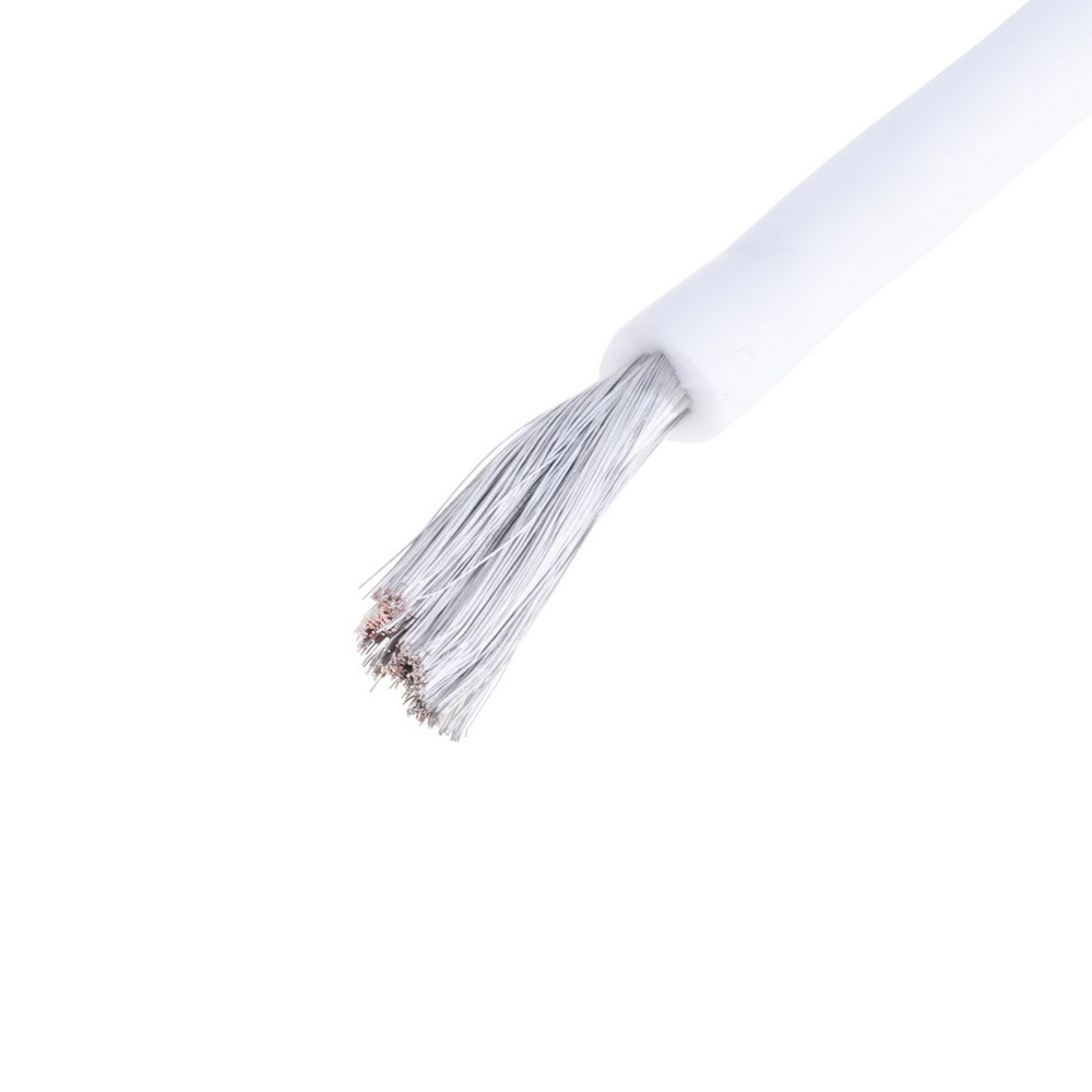 Силіконовий дріт 12AWG (3.5mm2-680/0.08TS) білий, 1 м