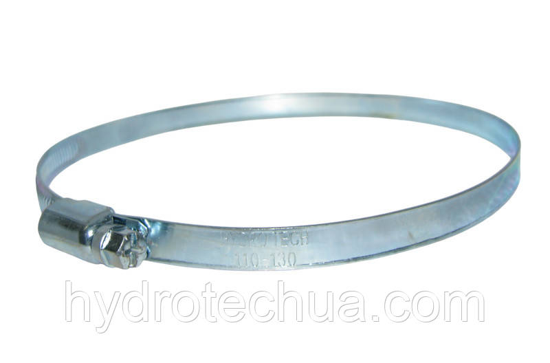 Хомут 110-130 W1 черв'ячний оцинкований HYDRO TECH
