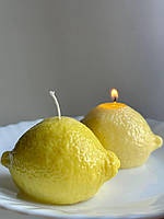 Свічка Лимон із соковитим лимонним ароматом із соєвого еко воску