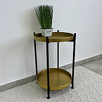 Столик журнальний LUMINARIA LYRA чорний/золото (40x55см)