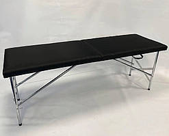 Кушетка косметологічна «Ручна» чорний колір: для шугарингу, бровиста, нарощування вій, масажу