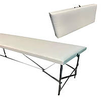 Кушетка косметологічна «Ручна» білий колір: для шугарингу, бровиста, нарощування вій, масажу