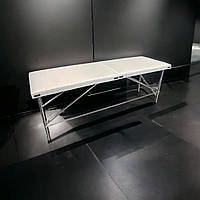 Кушетка косметологічна автомат "Стандарт" - біла, для нарощування вій, для бровиста, для шугарингу, масажу