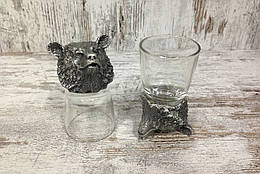 Набір чарок Ведмідь на 2 персонм, 30мл